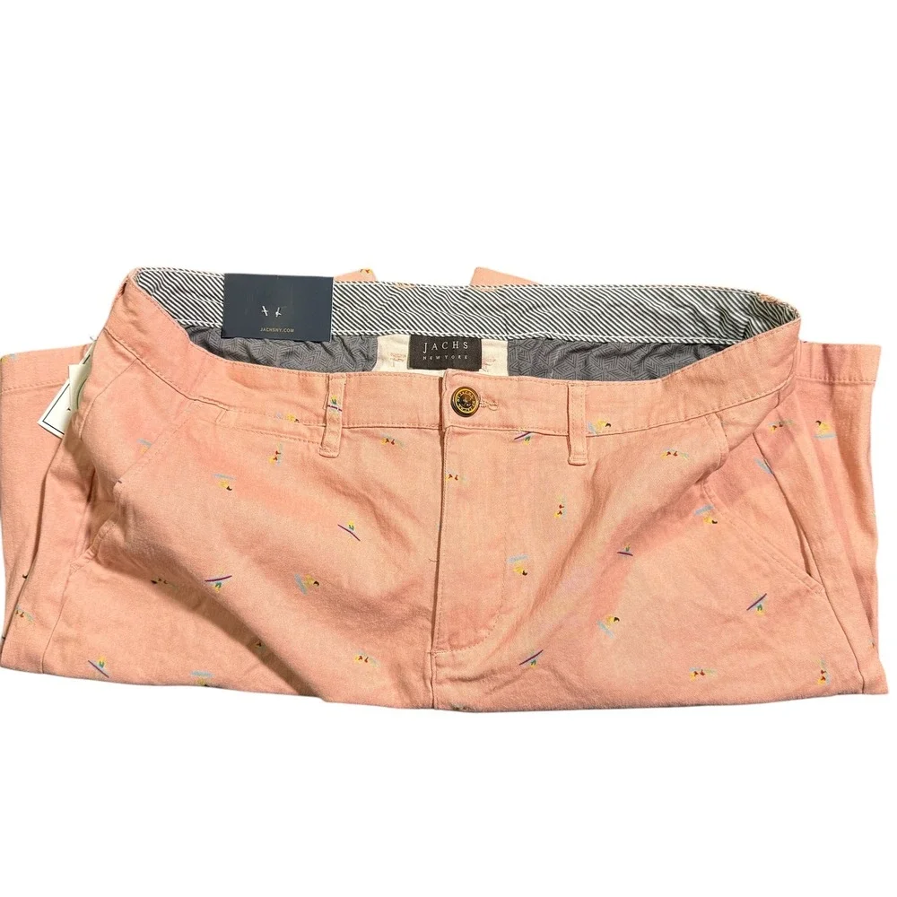 JACHS Bleeker‎ Surfboard Print Shorts Casual Summer Size 32 Vacation Beach Fest